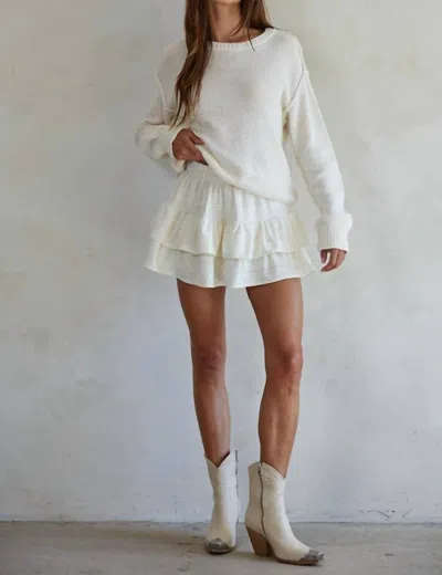 By Together Jane Romper Skirt In White