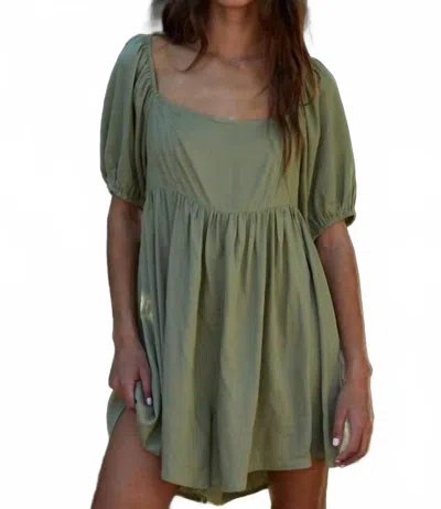 By Together Janie Wide -leg Romper In Sage In Green