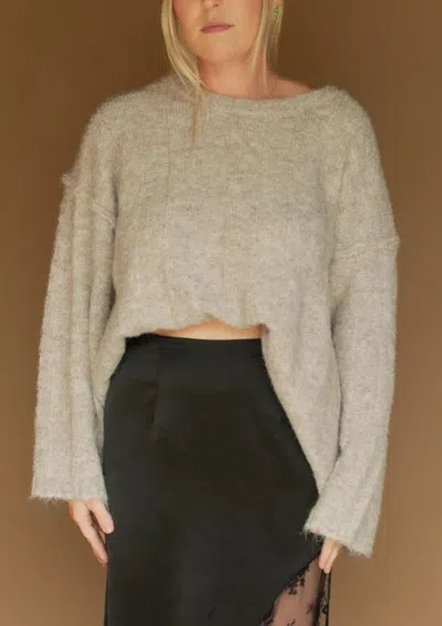 By Together Jesse Oversized Sweater In Heather Taupe