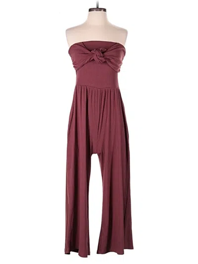 Pre-owned By Together Jumpsuit In Burgundy