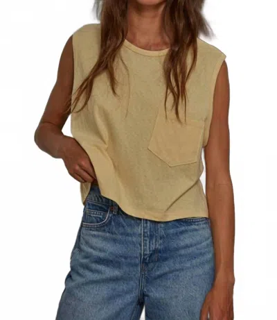 By Together Just A Sec Tank Top In Dusty Yellow