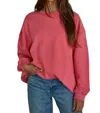 By Together French Terry Cotton Pullover Sweatshirt In Pink In Pink