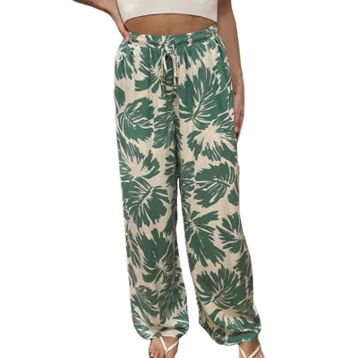 By Together Kianna Straight Leg Pants In Playful Green In Multi