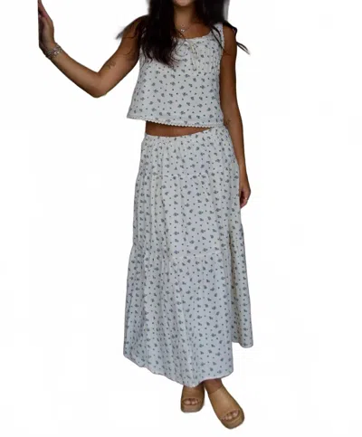By Together Kiki Floral Skirt In White