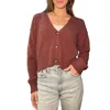 By Together Kimmy Button Down Cardigan In Garnet In Multi