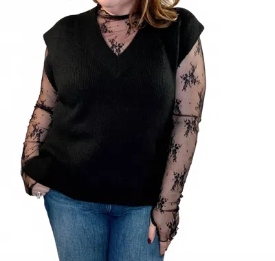 By Together Lafeyette Vest Top In Black