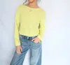 BY TOGETHER LAURIEN PULLOVER KNIT TOP IN CITRUS LIME