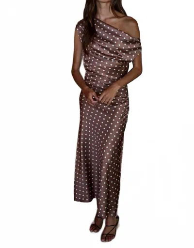 By Together Lavon Dotted Dress In Chocolate In Brown