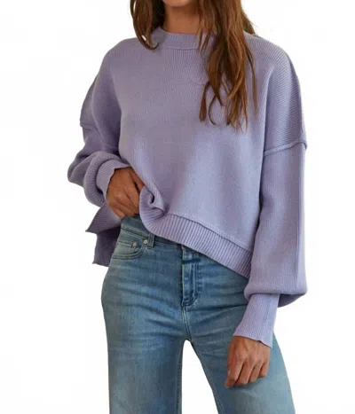 By Together Leda Pullover Sweater In Lavender In Purple