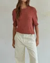 By Together Leona Sweater Top In Rust