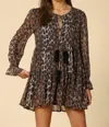 By Together Leopard Print Dress In Brown In Brown