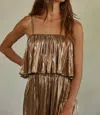 By Together The Livia Pants Woven In Bronze In Gold