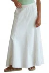 By Together Liv Denim Maxi Flare Skirt In Cream In White