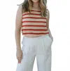 By Together Lloyd Sweater Tank Top In Red In Red