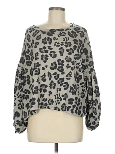 Pre-owned By Together Long Sleeve Blouse In Gray