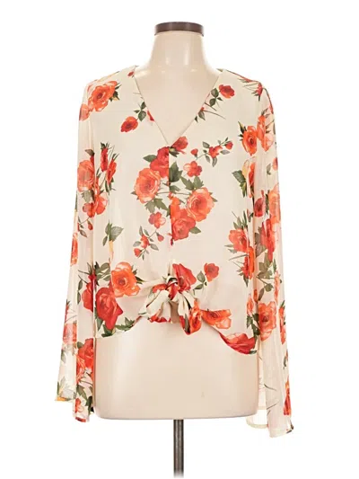 Pre-owned By Together Long Sleeve Blouse In White