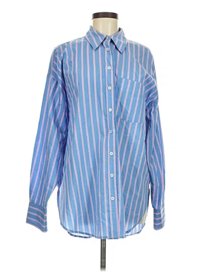Pre-owned By Together Long Sleeve Button Down Shirt In Blue