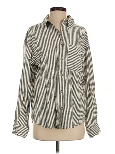 Pre-owned By Together Long Sleeve Button Down Shirt In Ivory