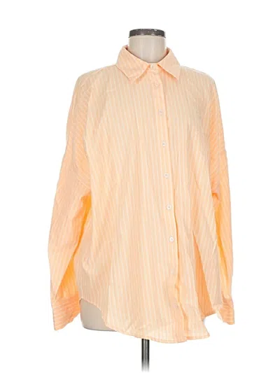 Pre-owned By Together Long Sleeve Button Down Shirt In Orange