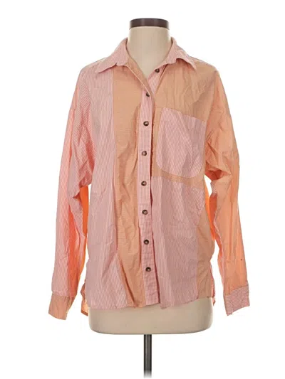 Pre-owned By Together Long Sleeve Button Down Shirt In Pink