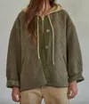 By Together Louis Woven Fleece Jacket In Army Green In Green