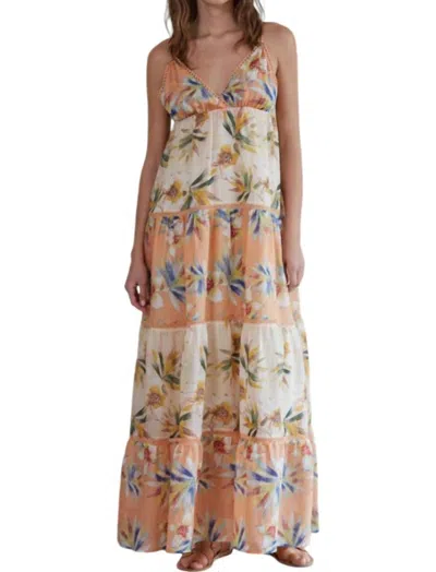 By Together Maeve Maxi Dress In Peach Multi In Orange