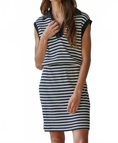 By Together Marley Polo Mini Dress In Navy In Multi
