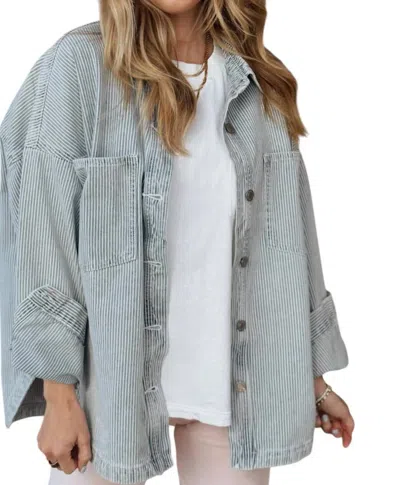By Together Memory Lane Jean Jacket In Denim White