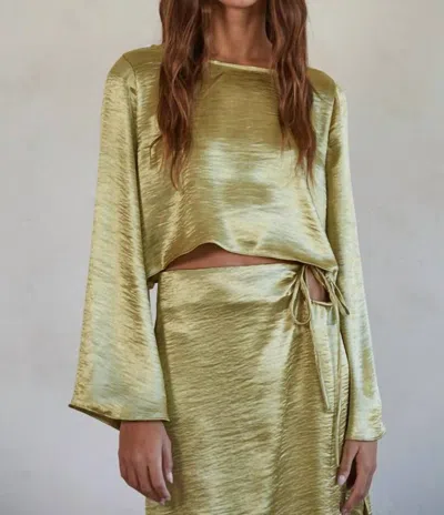 By Together Misha Top In Olive Gold In Multi