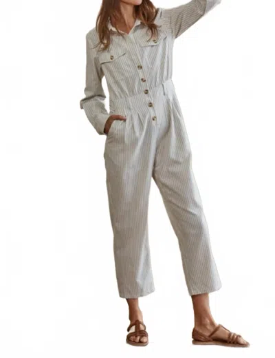 BY TOGETHER NOLA STRIPED JUMPSUIT IN GREY STRIPE