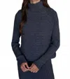 By Together Nyx Sweater Top In Charcoal In Blue