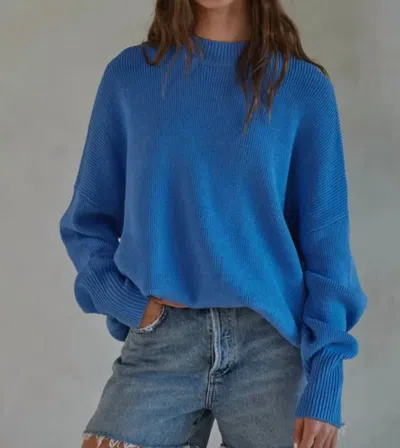 By Together Oversized Cotton-blend Sweater In Blue
