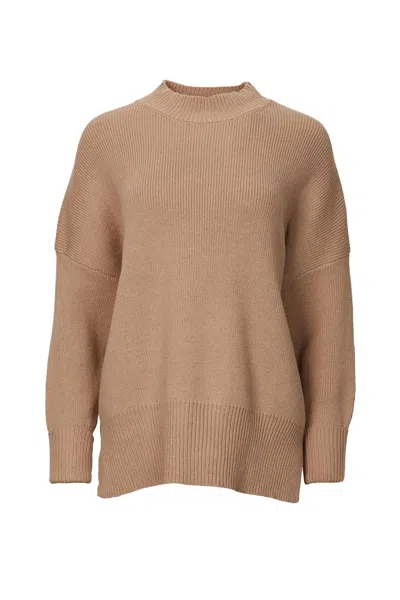 By Together Oversized Cotton-blend Sweater In Dusty Blush In Brown