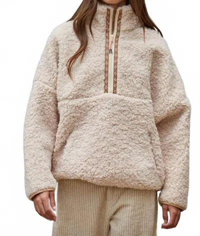 By Together Oversized Pullover Top In Blush In Gold