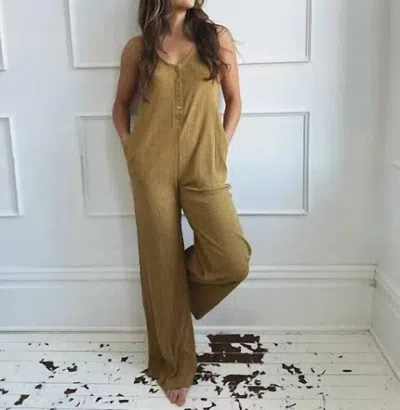 By Together Oversized Sleeveless Jumpsuit In Light Caramel