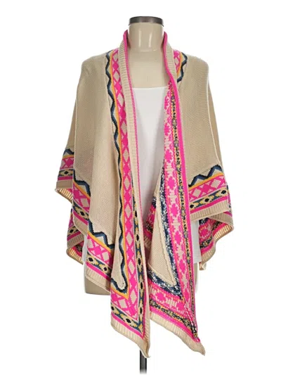 Pre-owned By Together Poncho In Brown