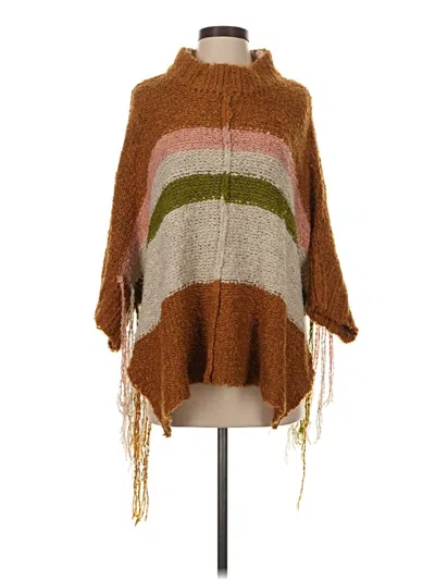 Pre-owned By Together Poncho In Orange