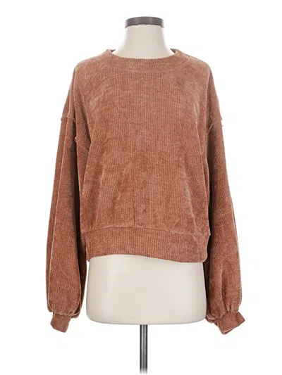 Pre-owned By Together Pullover Sweater In Brown