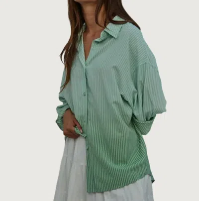 By Together Raye Ombre Button Down In Green
