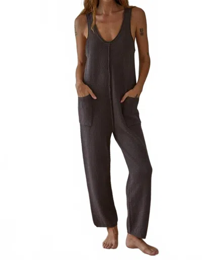 By Together Rhea Knit Jumpsuit In Grey In Brown