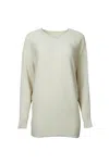 By Together Ribbed Cotton-blend Oversized Sweater In Pale Beige In Green