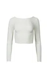 By Together Ribbed Open-back Stretch-modal Top In Off-white In Multi