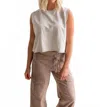 By Together Rocky Knit Tank In Beige In White