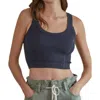 By Together Seamless Crop Tank In Navy In Blue