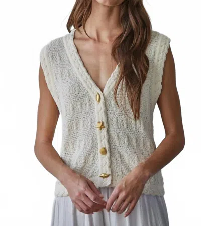 By Together Seaside Charm Knit Tank In Cream In Beige