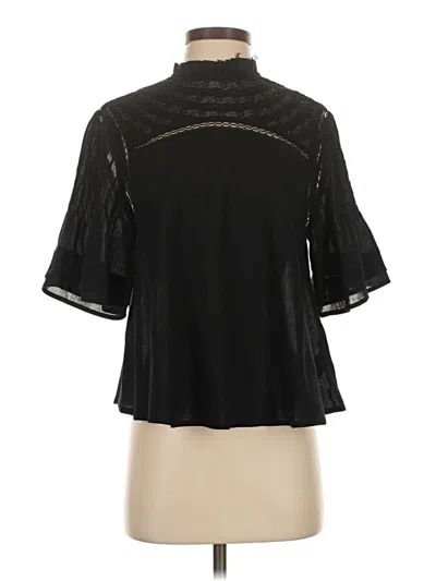 Pre-owned By Together Short Sleeve Blouse In Black