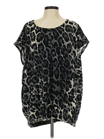 Pre-owned By Together Short Sleeve Blouse In Black