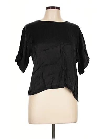 Pre-owned By Together Short Sleeve Blouse In Black