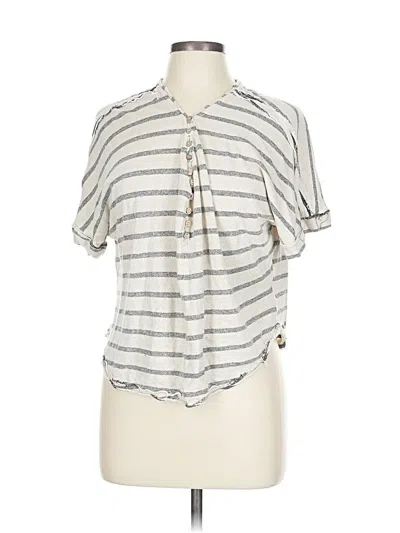 Pre-owned By Together Short Sleeve Blouse In Gray