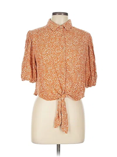 Pre-owned By Together Short Sleeve Blouse In Orange